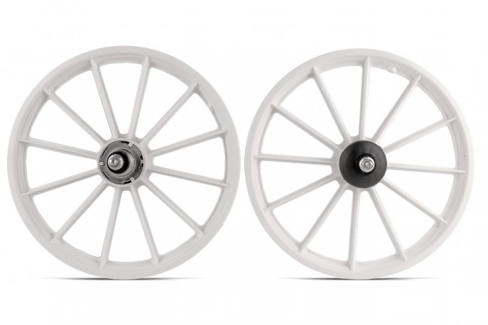 Roda 16 Nylon com Eixo (PAR) White -...