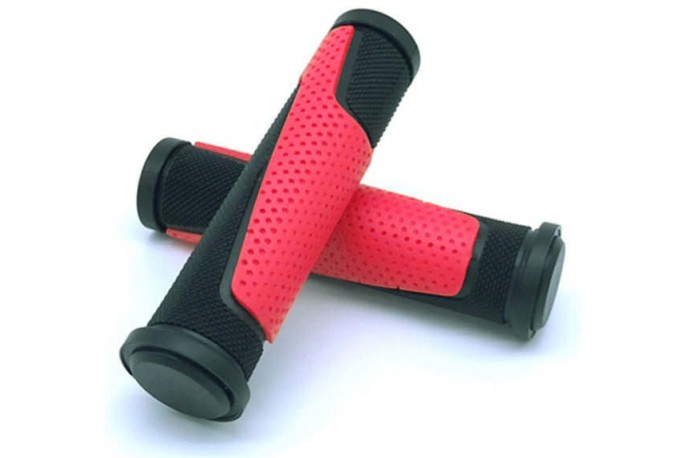 Manopla MTB Borracha TPR Preto/Rosa...