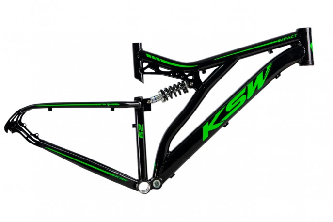 Quadro 29 MTB Full Preto com Verde...