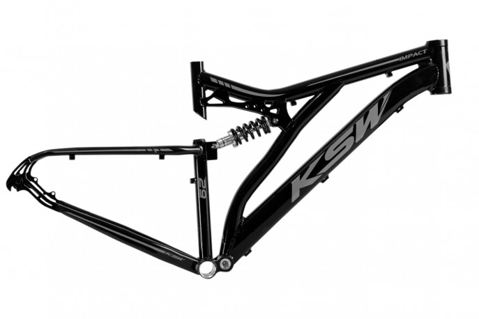 Quadro 29 MTB Full Preto com Prata...