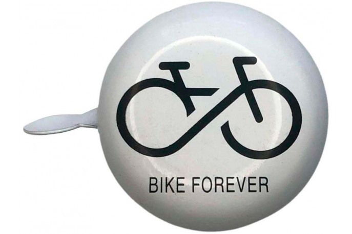 Campainha Aço Branco Bike Forever...