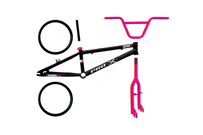 Kit BMX Série 1 Preto - Rosa - Pro-X