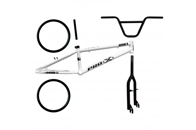 Kit BMX Série 1 Branco - Preto - Pro-X