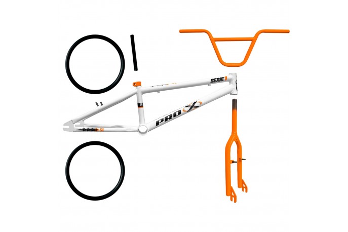 Kit BMX Série 1 Branco - Laranja - Pro-X