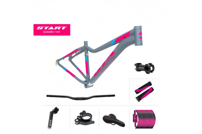 Quadro 29 Start com Kit Cinza/Rosa...